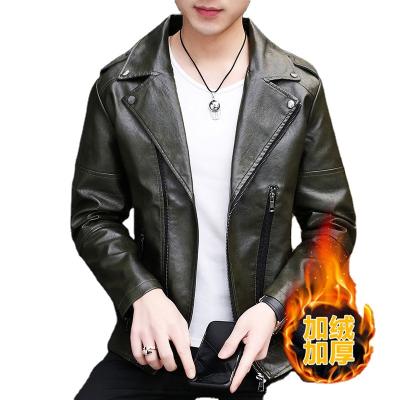 China 2022 Latest Street Viable Design ODM Street Fashion Retro Black Motorcycle Leather Jacket Casual All-match for sale