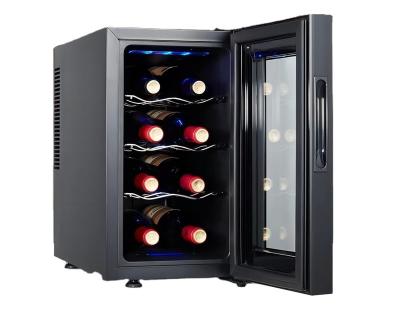 China Hotel Wine Cooler Refrigerator 8 Bottles Zone Wine Fridge Cellar Simple Free Quiet Operation Fridge Metal for sale