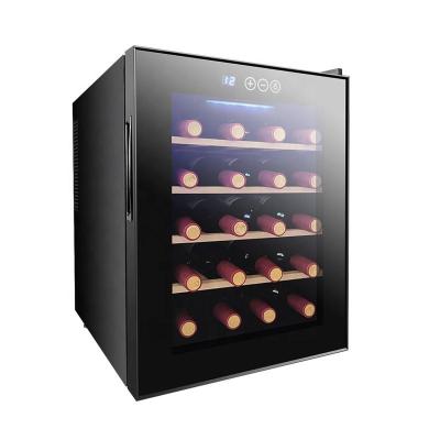 China Mini Wine Hotel Wooden Wine Cooler Cabinet 20 Bottles Upright Wine Fridge for sale