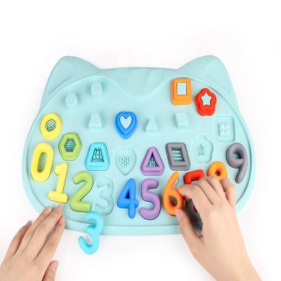 China Other Educational Toys 3 in 1 Train Number Recognition Montessori Educational Math Learning Toys Counting Stacker Board Puzzle for Kids for sale