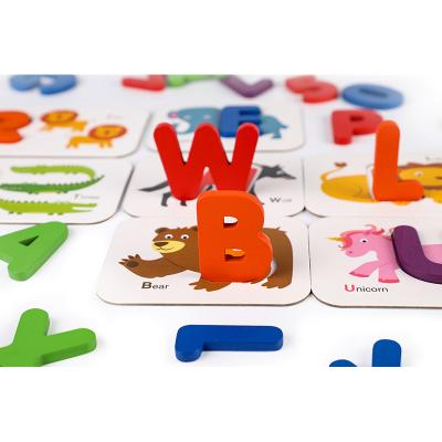 China Children learning wooden toys words kids learning early educational montessori toys wooden set educational montessori toys for sale