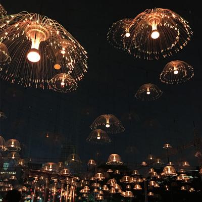 China Wholesale High Quality Indoor And Outdoor Led Fantasy Fiber Jellyfish Lamp Christmas Jellyfish Light for sale