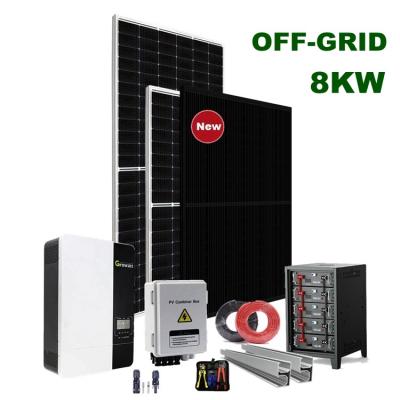 China Home Off Grid 8KW Lithium Ion Battery Storage Home Solar Panel System for sale