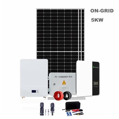 China 30 Years Home / Commercial Lifespan On Grid 5KW Commercial / Home Complete Solar Power System for sale