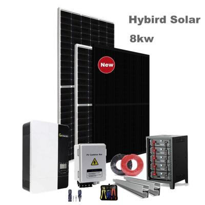 China Cost 8KW Hybrid Solar Power System Home / Commercial Favorable Lithium Battery Storage For Home for sale