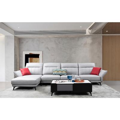 China Other Modern Simple L-Shaped Tech Living Room Fabric HUARI Small Fabric Household Sofa for sale