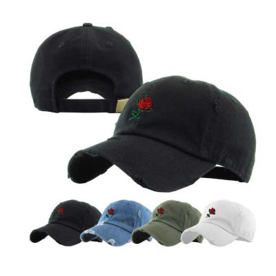 China JOINT Cool Custom Golf Hat 6 Panel Mens Running Hat Vintage Cotton Twill Plain Distressed Baseball Dad Hat & Hat for sale