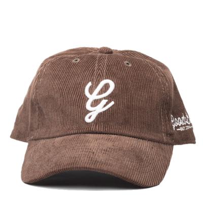 China JOINT Custom embroidery 6 panel unstructure baseball cap corduroy dad hat for sale