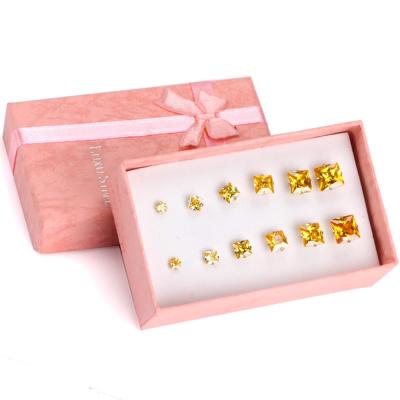 China Cute Earring Sets Head Type Zircon Stud Earrings Stainless Steel Jewelry Earring Material For Sale for sale