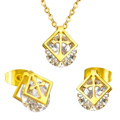 China Stainless Steel Nickel Free Jewelry Set African Jewelry Sets Dubai Gold Jewelry Set for sale