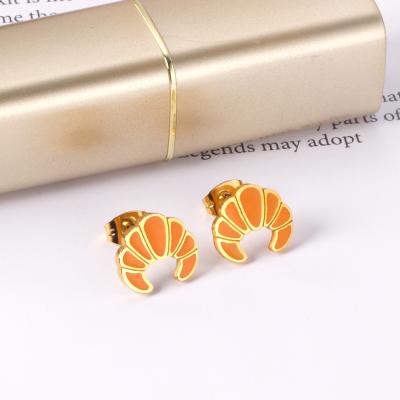 China New CLASSIC Fashionable Modern Stainless Steel Gold Plated Stud Earrings Women Jewelry Accessories Earrings for sale