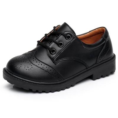 China Fashionable Kids Flat Casual Black Leather Performance Kids Shoes Stylish Kids Shoes Zapatos Para Mujer for sale