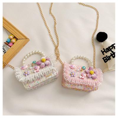 China New Fashion Princess Small Handbag Cartoon Style Waterproof Cross - Body Bag Chain Messenger Bag For Children for sale