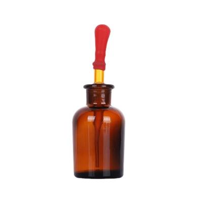 China Clear Chemical Plastic Glass Dropper Bottle Head Reagent Droplet Bottles School Lab Head Oil Flow Device Red Plastic Bottle for sale