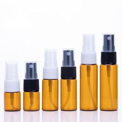 China Tan 10ml 15m 20ml Chemical Spray Bottle Glass Oil Bottles Glass Cosmetic Perfume Bottle Custom for sale