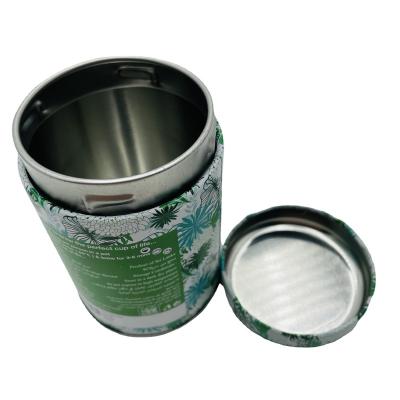 China Round Tinplate Metal Food Sealed Tin Cans Can Be Rotated And Tight Lid Tea Candy Cylindrical Tinplate Cans Custom Capacity for sale