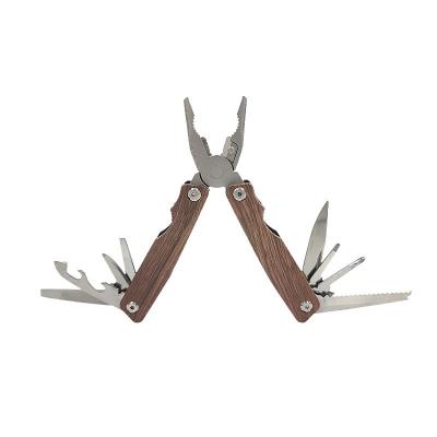 China 2022 Hot Selling Unrated Wooden Pocket Tools Multi Purpose Pliers Handle For Outdoor Camping Tool for sale