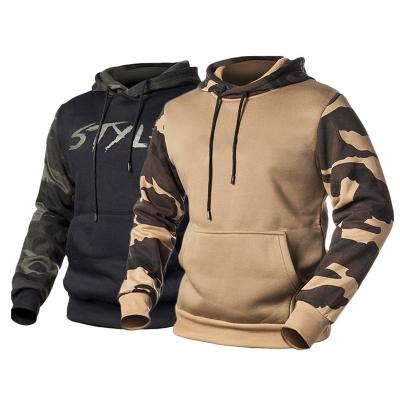 China 2021 Wholesale Fashionable Product Custom Sweatshirt QUICK DRY Logo Hoodies Camouflage Patchwork Sport Wear for sale