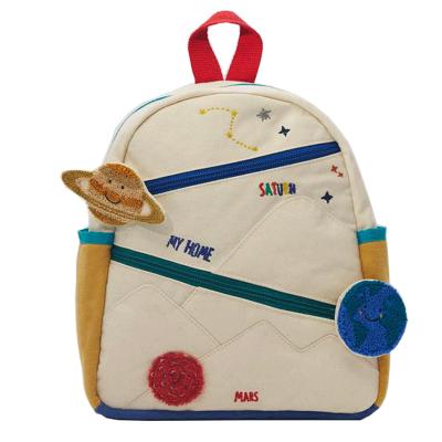 China Other 2021 Hot Selling Universe Kids Cute Canvas School Bags Kids Backpacks for sale