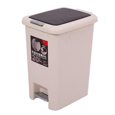 China 20L Household Trash Can Foot Pedal Sustainable Waste Bin for sale