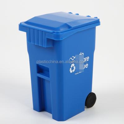 China Mini Colorful Novelty Plastic Viable Desktop Trash Can for sale