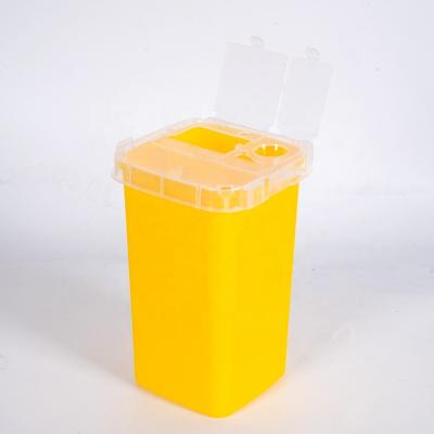 China Medical Waste Capacity 1L Disposable Sharp box for Hospital Blade Needle Recycling Sharps Medical Waste Container for sale