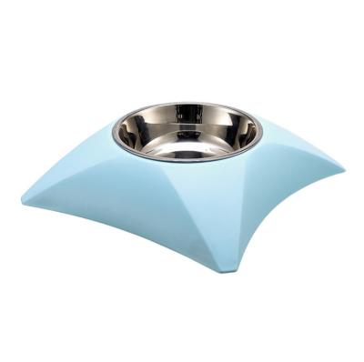 China Sustainable High Quality Dog Rolls Stainless Steel Pet Feeder Dog Food Feeding Bowl Anti-Slip Design for sale