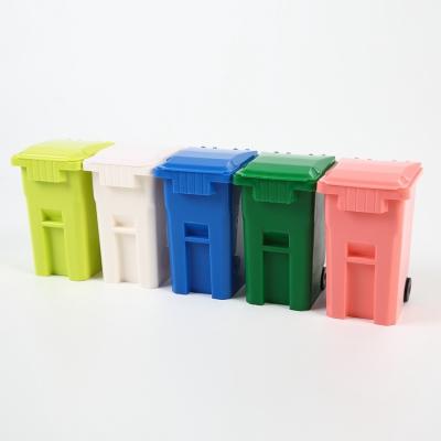 China Mini Recycle Trash Can Waste Pencil Storage Bin Storage Holder Durable Durable Plastic Lightweight Sleek Desk Table Top for sale