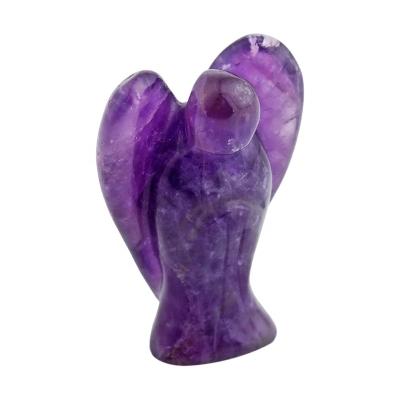 China China Crystal Guardian Angel Statues Hand Carved Healing Crystals Pocket Stone Figurines Decoration for sale