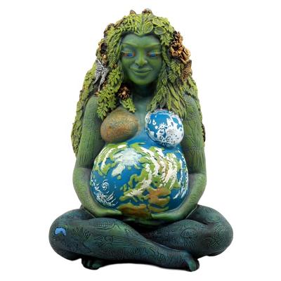 China China Green Earth Statue, Gaia Statue Mother Earth Resin Figurine For Garden Decor for sale