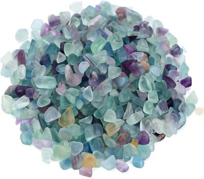 China China Chips Polished Crushed Healing Crystal Quartz Chunks Fluorite Tumbled Stone For Vase Filler 5-8mm for sale