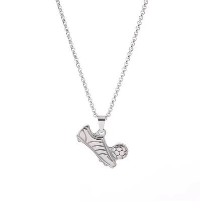 China FASHIONABLE Hot Selling NK-202210 Unique Jewelry Sports Jewelry Stainless Steel Gold Plating Shoe Pendant Necklace for sale