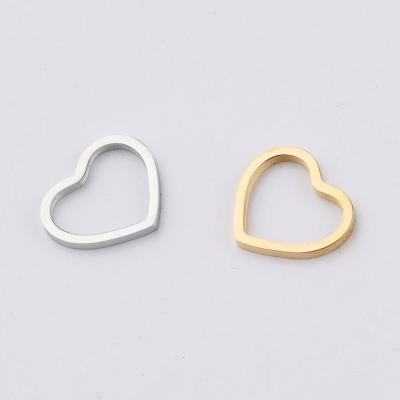 China Junjiang SP0021 Cute Hot Sale Cheap Gold Charm Stainless Steel Heart Shaped Pendant / Silver Color Hollow for sale