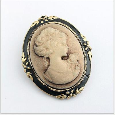 China Fashion cameo brooch china wholesale brooch best vintage lady cameo sale brooch for sale