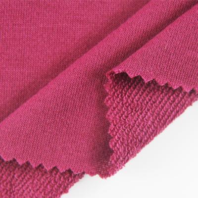 China Wholesale Cheap 270gsm Anti-Static 100% Polyester Knitted French Terry Fabric For Sweater Coat Garment for sale