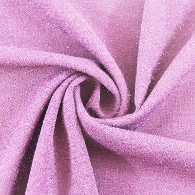 China Popular Stretch Dyed Yarn Loose Knitting 100% Polyester Lurex Fabric For Dress Stage Costume for sale