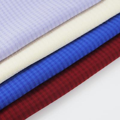 China High Quality Shrink-Resistant 100% Polyester Yarn Solid Color Yarn Striped Cotton Crepe Fabric For Dress Shirt for sale