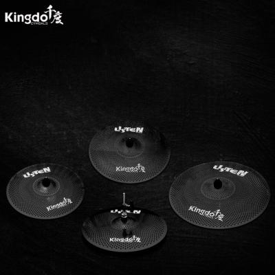 China Black Drumkit Low Volume Mute Cymbals Set Drum Set Silent Cymbals Set for sale