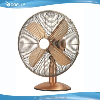 China Metal 16 Inch Copper Cladding Metal Table Desk Fan for sale