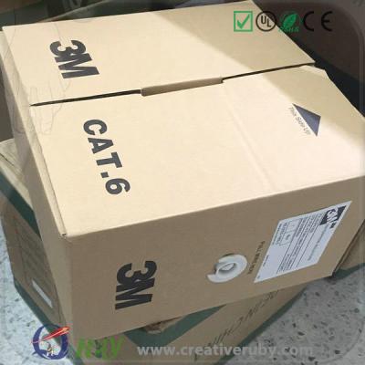 China High quality bare copper cabling system cables 24awg 3m cat6 lan cable for sale