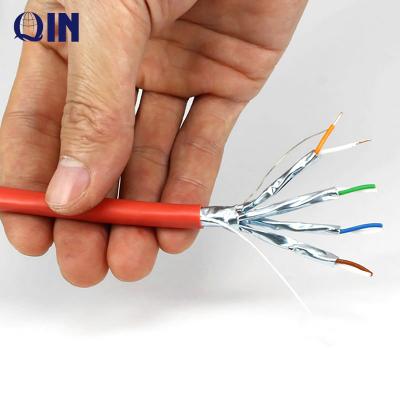 China Bare Copper Multi Core FFTP / SFFTP Cat6a Cable / Cat7 PVC / LSZH Ethernet Cable for sale