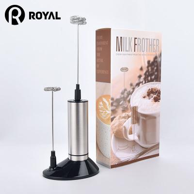 China Sustainable Promotional Product Customized Stainless Steel Hand Held Electric Milk Frother for sale