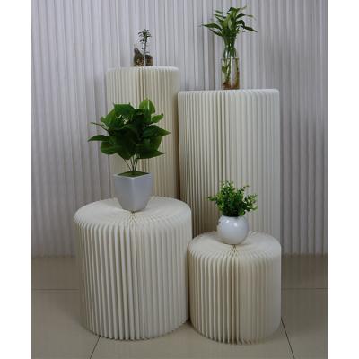 China Collapseable Pedestals Show Round Cylinder Pedestal Show Art Decoration Stand 36CM*115CM for sale