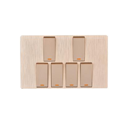 China Pakistan Single Recessed Chinese Standard Home 6 Strip Electrical Switches Factory Wall Switches for sale