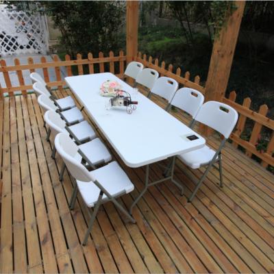 China Newest modern outdoor 8ft folding table for party and wedding for sale