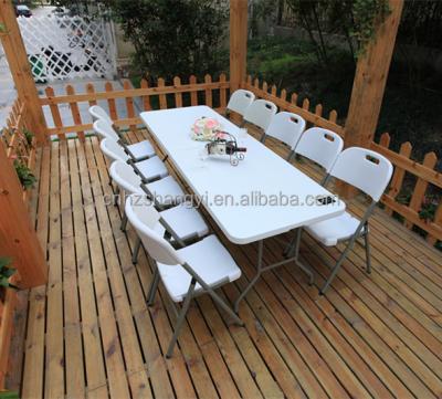 China Modern rectangular 240cm cheap plastic tables/party camping table/hotel outdoor dining table (SY-240Z) for sale