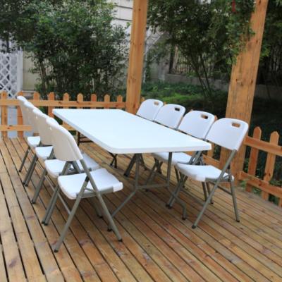 China Outdoor Modern Outdoor Table 6ft Folding Table And Chairs for sale