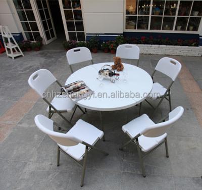 China Easy Carry HDPE Used Plastic Folding Table For Banquet / Hotel Table / Dining Table (SY-122ZY) for sale