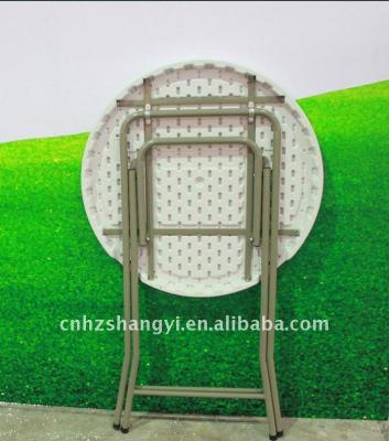 China Outdoor Table Small Round Bar Plastic Folding Table for sale