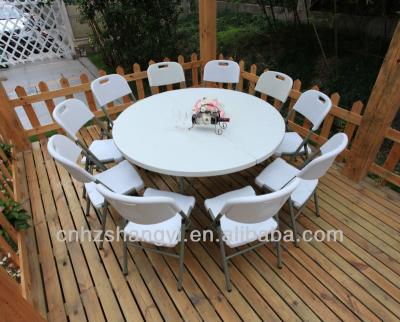 China 5ft Round Plastic Hotel Foldable Round Tables for sale